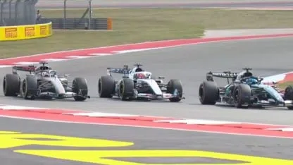 El ins&oacute;lito momento entre Russell, Hulkenberg y Ocon durante la FP3