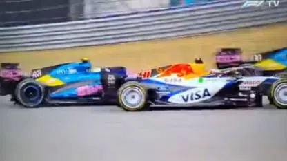 El video que no se vio del toque entre Colapinto y Lindblad en el GP de Estados Unidos