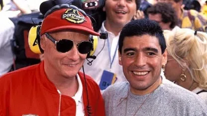 El encuentro entre Maradona y Niki Lauda El encuentro entre Maradona y Niki Lauda