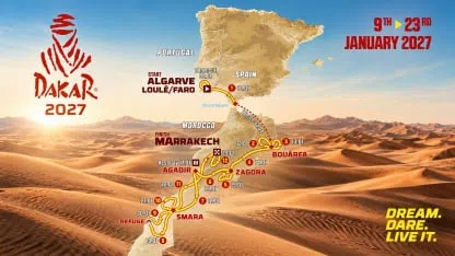 El recorrido oficial del Dakar 2027