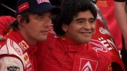 Maradona y Loeb, juntos en un Citro&euml;n del Mundial de Rally (EL DOCE)