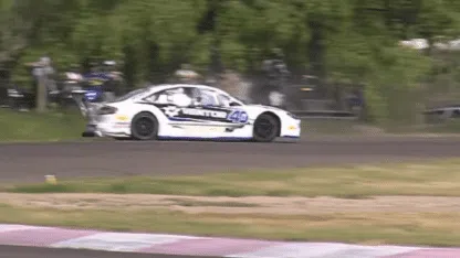 El trompo de Ciarrocchi en la carrera sprint