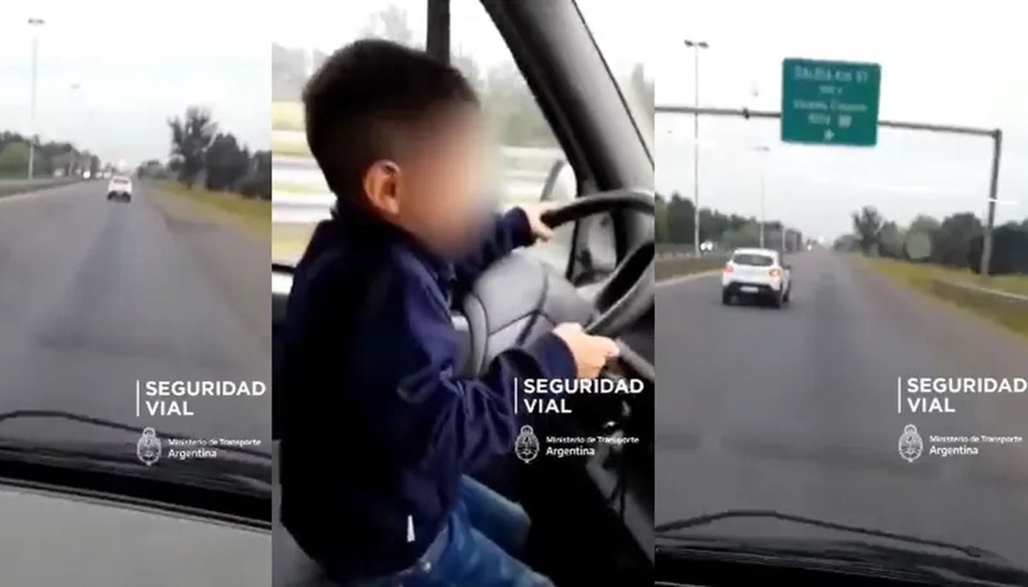 Peligro al volante: un conductor oblig&oacute; a su hijo de 7 a&ntilde;os a manejar en la autopista
