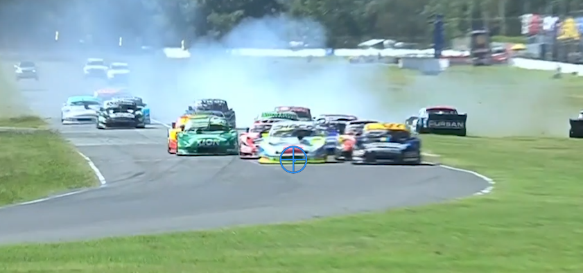 TC Pista Mouras: fuerte choque m&uacute;ltiple en la recta inicial