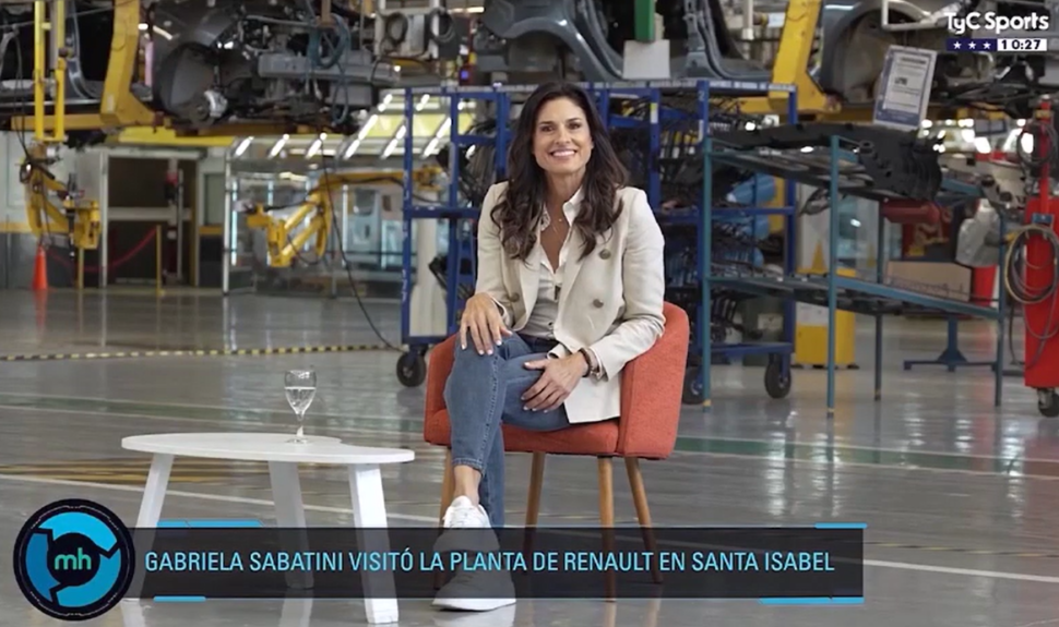 El saludo de Gabriela Sabatini a Renault Argentina