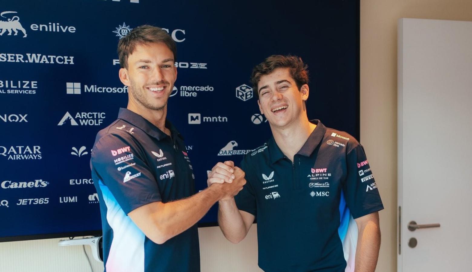 F1: la divertida reacción de Colapinto al probar el mate de Gasly en Mónaco F1: la divertida reacción de Colapinto al probar el mate de Gasly en Mónaco
