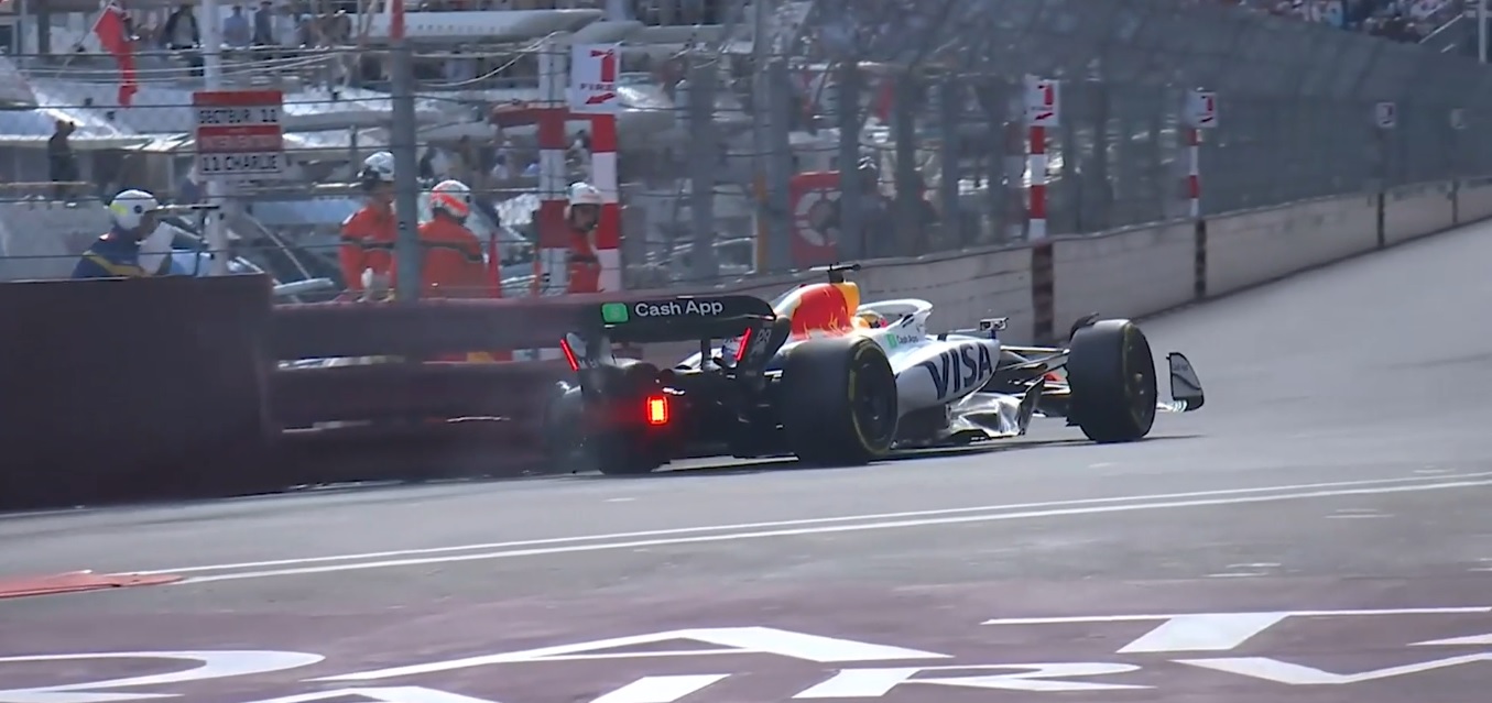 F1: el golpe de Isack Hadjar que interrumpi&oacute; el segundo entrenamiento en M&oacute;naco