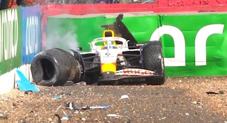 F1: Hadjar protagonizó un duro choque en el GP de Gran Bretaña F1: Hadjar protagonizó un duro choque en el GP de Gran Bretaña