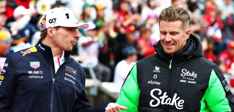 F1: la efusiva felicitación de Verstappen a Hulkenberg tras su primer podio F1: la efusiva felicitación de Verstappen a Hulkenberg tras su primer podio