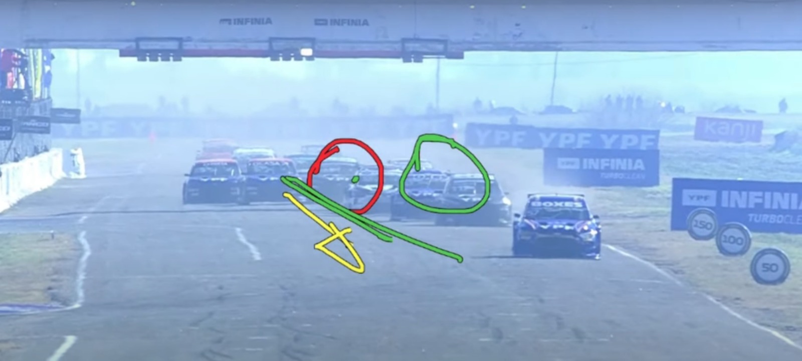 TC2000: el an&aacute;lisis del pol&eacute;mico toque entre Pern&iacute;a y Stang durante la largada en 9 de Julio