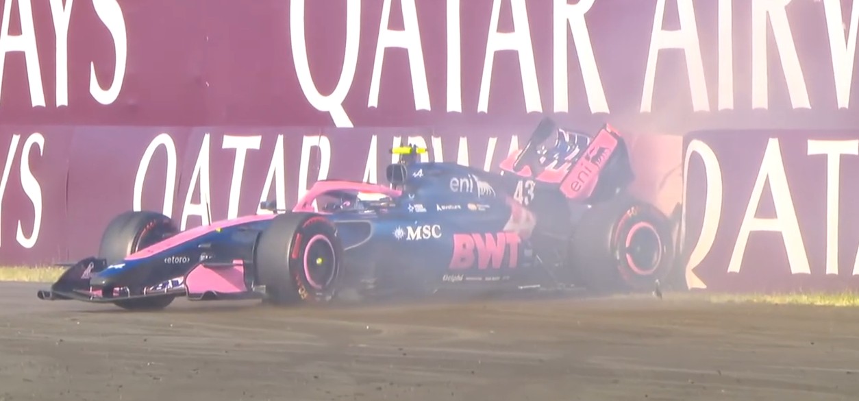 F1: Colapinto perdi&oacute; el control de su Alpine y protagoniz&oacute; un fuerte accidente en la FP2 de Hungr&iacute;a