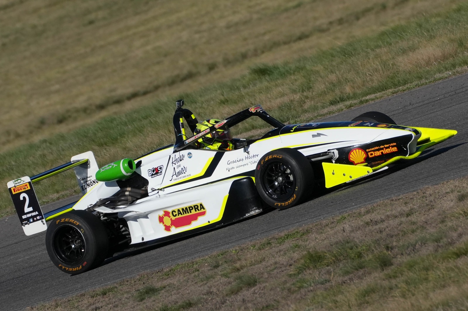 Formula Nacional: Tom&aacute;s Campra se qued&oacute; con la segunda carrera en Toay tras un accidentado final