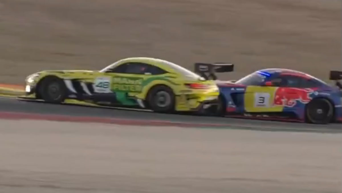 El toque que provoc&oacute; la sanci&oacute;n al auto de Max Verstappen y lo oblig&oacute; a remontar en la GT World Challenge Europe