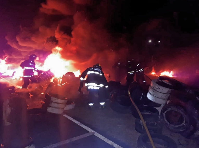 Incendio en el aut&oacute;dromo de Buenos Aires