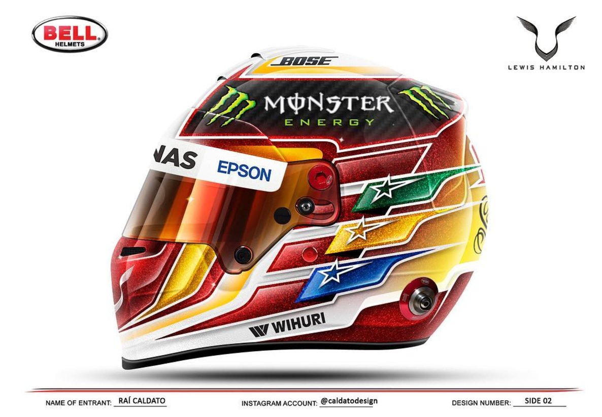 El nuevo casco de Hamilton El nuevo casco de Hamilton