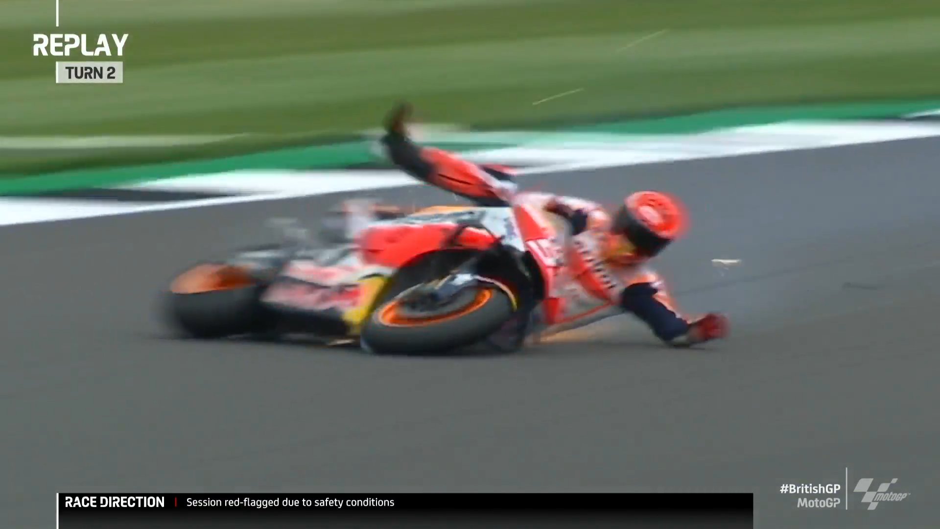 Fuerte caída y dominio de Márquez en la FP1 Fuerte caída y dominio de Márquez en la FP1