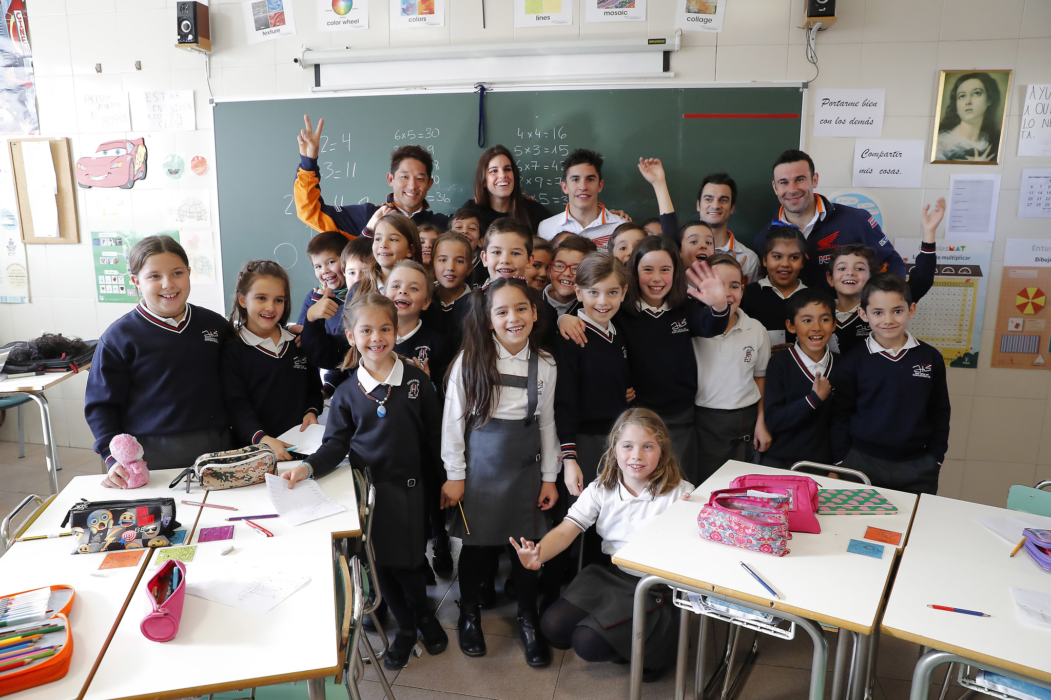 M&aacute;rquez y Pedrosa, profesores por un d&iacute;a