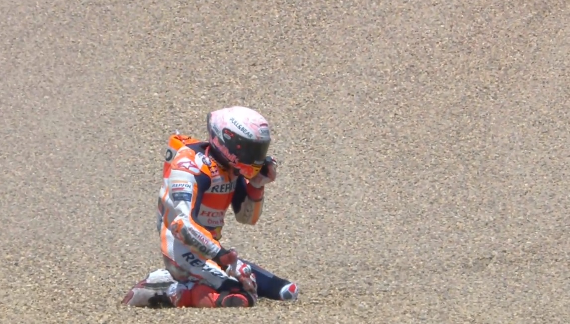 M&aacute;rquez se fractur&oacute; el h&uacute;mero derecho y ser&aacute; operado el martes